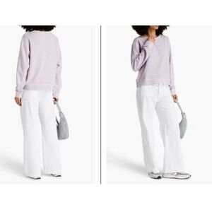 OFFICINE GÉNÉRALE Delphine French Cotton-Terry Sweatshirt Lavender OverSized XS